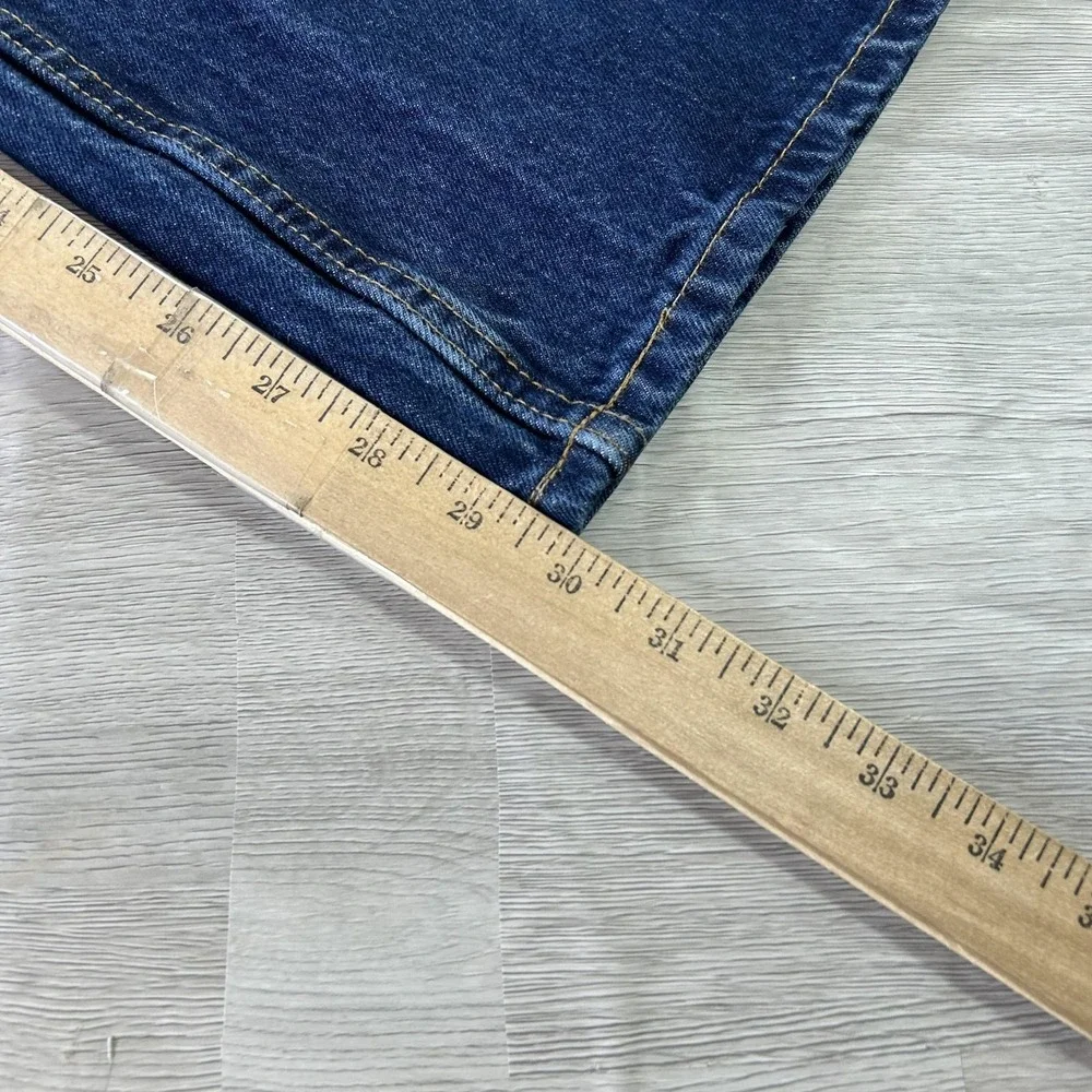 Carhartt Jeans Mens 44x30 Blue Relaxed Straight Carpenter‎ Denim Dark Wash